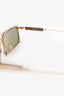 Brunello Cucinelli Titanium and Horn Frame Glasses With Clip-on Sun Lens