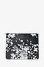 Givenchy Black/White Coated Canvas Floral Pouch