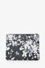Givenchy Black/White Coated Canvas Floral Pouch