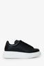 Alexander McQueen Black Leather Oversize Sneakers Size 35.5