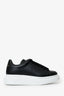 Alexander McQueen Black Leather Oversize Sneakers Size 35.5