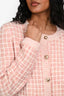 Maje Pink Tweed Style Button-Up Cardigan Size 2