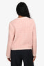Maje Pink Tweed Style Button-Up Cardigan Size 2