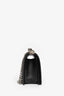 Pre-loved Chanel™ 2017 Black Leather Tweed Medium Boy Bag