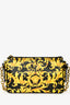 Versace Black/Yellow Leather Medusa Patterned Shoulder Bag