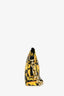Versace Black/Yellow Leather Medusa Patterned Shoulder Bag