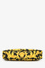 Versace Black/Yellow Leather Medusa Patterned Shoulder Bag