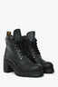 Miu Miu Black Leather Platform Lace Up Combat Boots Size 39