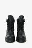 Miu Miu Black Leather Platform Lace Up Combat Boots Size 39