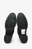 Miu Miu Black Leather Platform Lace Up Combat Boots Size 39