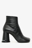 MM6 Maison Margiela Black Leather 'Cup' Ankle Boots Size 40