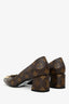 Louis Vuitton 2021 Brown Monogram 'Madeleine' Square Toe Pumps Size 38