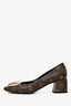 Louis Vuitton 2021 Brown Monogram 'Madeleine' Square Toe Pumps Size 38