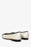 Pre-Loved Chanel™ 2018 Black/Silver Iridescent Ballerina Flats Size 38