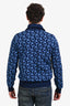Prada 2018 Runway Blue Graphic Print Bomber Jacket Size 52 Mens