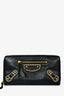 Balenciaga Black Leather Continental Wallet