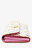 Louis Vuitton 2012 White Monogram Sarah Long Wallet