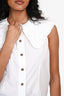 Ganni White Peter Pan Collar Top Size 32