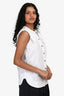 Ganni White Peter Pan Collar Top Size 32