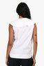Ganni White Peter Pan Collar Top Size 32