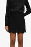 Valentino Black Lace Mini Skirt Size 38