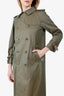 Burberry's Green Trench Coat Estimated Size S