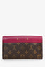Louis Vuitton 2016 Brown/Pink LV Monogram Pallas Wallet