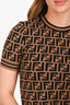 Fendi Brown/Black Zucca Crewneck Top Size 36