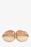 Hermès Tan Leather 'Famosa' Espadrille Sandals Size 38