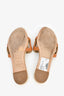 Hermès Tan Leather 'Famosa' Espadrille Sandals Size 38