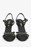 Pre-Loved Chanel™ Black Patent Quilted Chain Detail Wedge Heels Size 38C