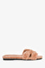 Hermès Dusty Rose Shearling Oran Sandals Size 38.5