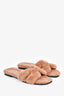 Hermès Dusty Rose Shearling Oran Sandals Size 38.5