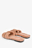 Hermès Dusty Rose Shearling Oran Sandals Size 38.5