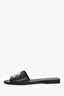 Pre-Loved Chanel™ 2022 Black Leather/Faux Pearl CC Logo Sandals Size 38