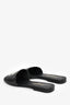 Pre-Loved Chanel™ 2022 Black Leather/Faux Pearl CC Logo Sandals Size 38