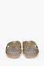 Hermès Taupe Epsom Leather 'Oran' Sandals Size 38.5