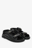 Pre-Loved Chanel™ Black Leather Gate 'No.5 Dad' CC Logo Slingback Sandals Size 38