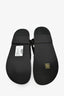 Pre-Loved Chanel™ Black Leather Gate 'No.5 Dad' CC Logo Slingback Sandals Size 38