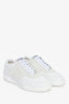 Pre-Loved Chanel™ 2024 White Leather/Suede Coco Mark CC Logo Sneakers Size 38