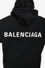 Balenciaga 2018 Black Cotton Signature Logo Hoodie Size XS