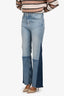 Maje 2-Tone Denim Micro Flared Jeans Size 36