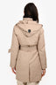 Mackage Beige Zip Belted Short Trench Coat Size S