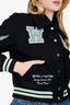 Off-White Black/Green Wool Logo-patch Varsity Jacket Size XS