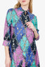 Gucci Multicolour Silk GG Rhombus Ramage Shirt Dress Size 42