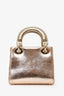 Christian Dior 2017 Rose Gold Metallic Python Mini Lady Dior