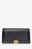 Pre-Loved Chanel™ 2014-15 Black Quilted Lambskin Jumbo Boy Flap Clutch