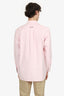 Burberry Pink Check Trimmed Button Down Shirt Size XL Mens