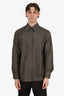 The Frankie Shop Grey Nylon Button Down Shirt Size XS/S