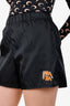 Prada Black Re-Nylon Logo Patch Shorts Size 40